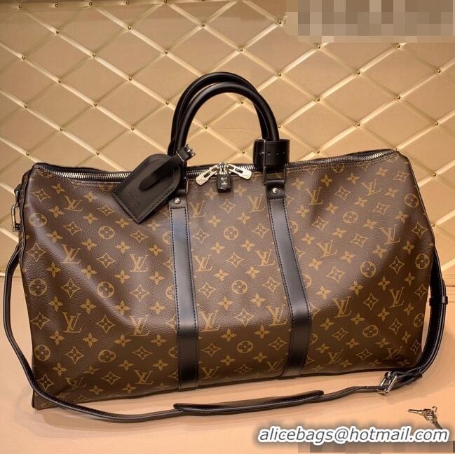 Promotional Louis Vuitton Monogram Canvas Keepall Bandouliere 50 Travel Bag M56713 Brown/Black