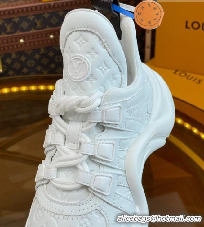 Durable Louis Vuitton LV Archlight Sneakers in Monogram Calf Leather White 121015