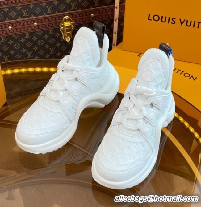 Durable Louis Vuitton LV Archlight Sneakers in Monogram Calf Leather White 121015