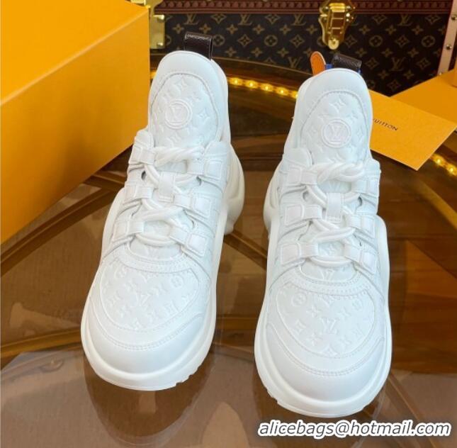 Durable Louis Vuitton LV Archlight Sneakers in Monogram Calf Leather White 121015