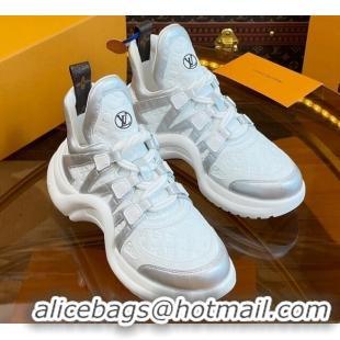 Unique Style Louis Vuitton LV Archlight Sneakers in Monogram Calf Leather Silver 121017