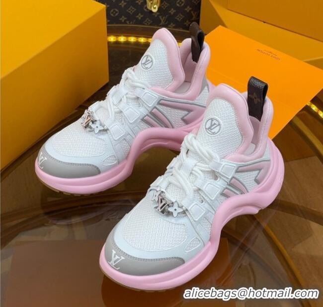 Best Product Louis Vuitton LV Archlight Sneakers in Mesh and Leather with Charm Light Pink 121022