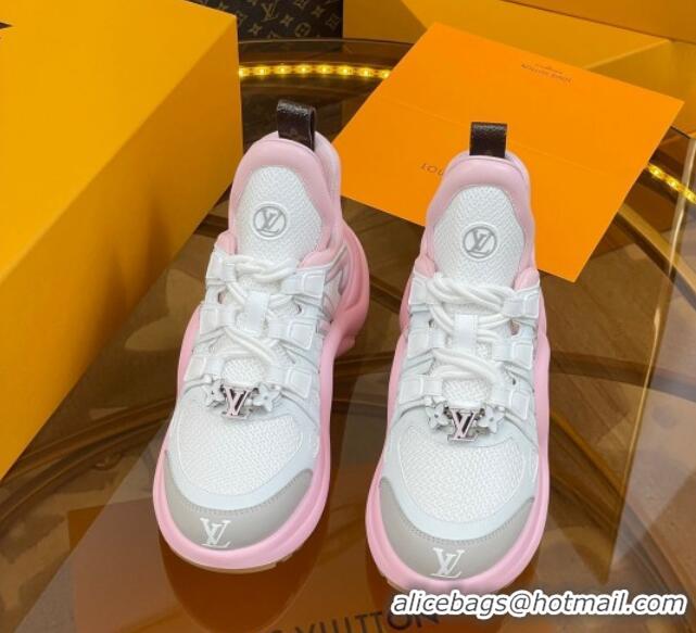 Best Product Louis Vuitton LV Archlight Sneakers in Mesh and Leather with Charm Light Pink 121022