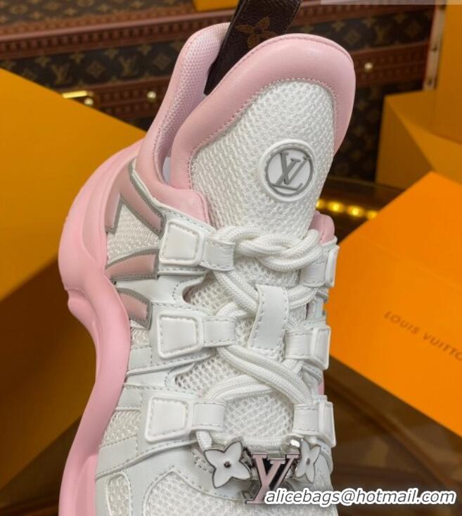 Best Product Louis Vuitton LV Archlight Sneakers in Mesh and Leather with Charm Light Pink 121022