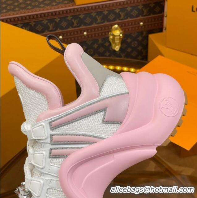 Best Product Louis Vuitton LV Archlight Sneakers in Mesh and Leather with Charm Light Pink 121022