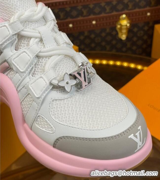 Best Product Louis Vuitton LV Archlight Sneakers in Mesh and Leather with Charm Light Pink 121022