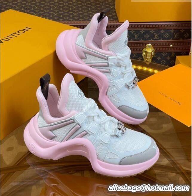 Best Product Louis Vuitton LV Archlight Sneakers in Mesh and Leather with Charm Light Pink 121022