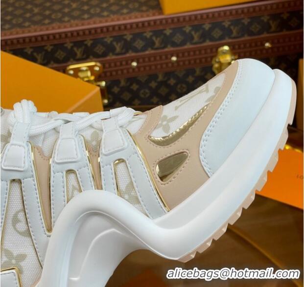 Low Price Louis Vuitton LV Archlight Sneakers in Mesh and Leather with Charm Nude 121024