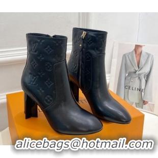 Buy Discount Louis Vuitton Silhouette Ankle Boots 8.5cm in Black Calf Leather 121029