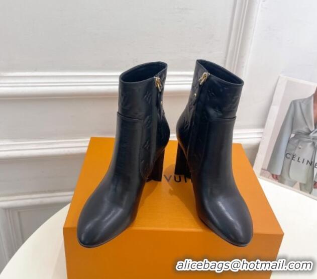 Buy Discount Louis Vuitton Silhouette Ankle Boots 8.5cm in Black Calf Leather 121029