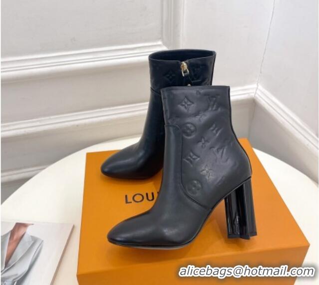 Buy Discount Louis Vuitton Silhouette Ankle Boots 8.5cm in Black Calf Leather 121029