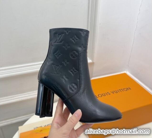 Buy Discount Louis Vuitton Silhouette Ankle Boots 8.5cm in Black Calf Leather 121029