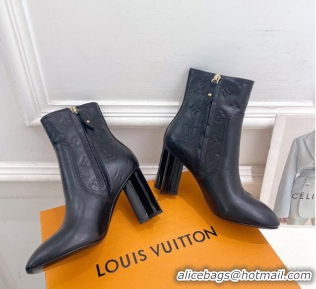 Buy Discount Louis Vuitton Silhouette Ankle Boots 8.5cm in Black Calf Leather 121029