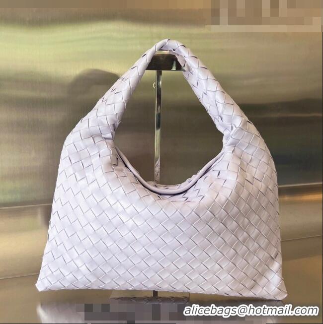 Pretty Style Bottega Veneta Small Hop Hobo Bag Intrecciato Calf Leather 763966 Oyster Purple 2023