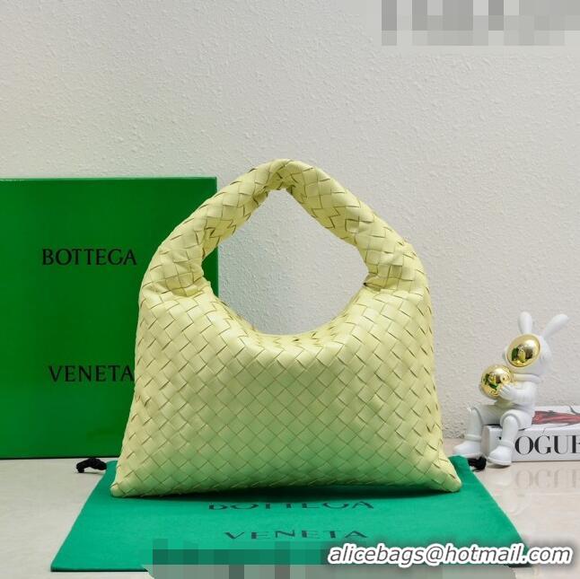 Good Taste Bottega Veneta Small Hop Hobo Bag Intrecciato Calf Leather 763966 Camomile Yellow 2023