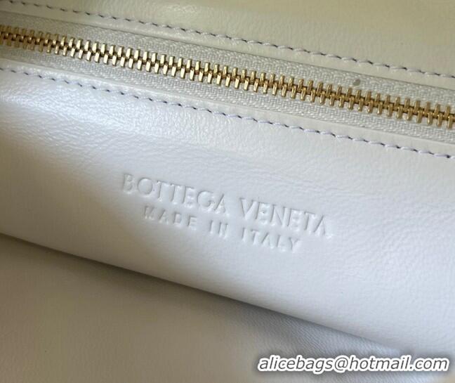 Discount Bottega Veneta Small Hop Hobo Bag Intrecciato Calf Leather 763966 White 2023