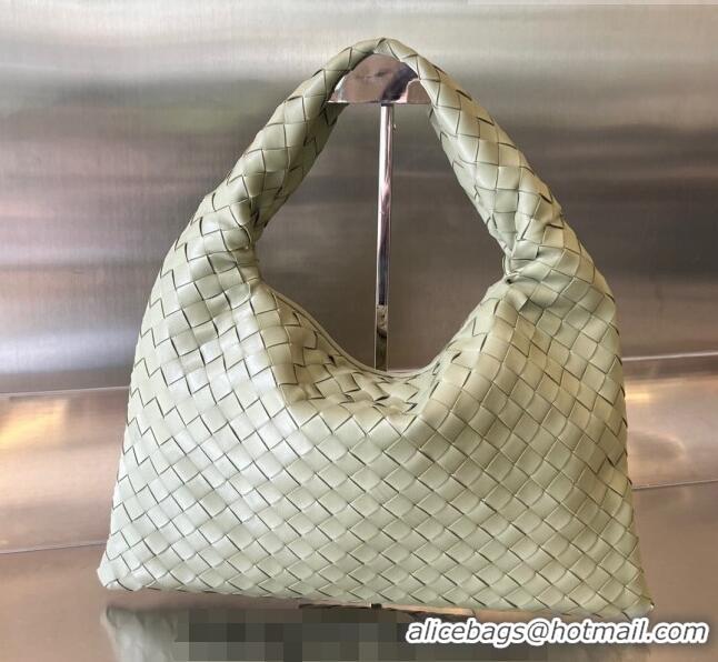 Promotional Bottega Veneta Small Hop Hobo Bag Intrecciato Calf Leather 763966 Travetine Green 2023