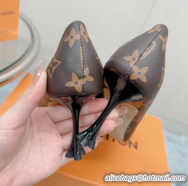 Sophisticated Louis Vuitton Blossom Pumps 7.5cm in Monogram Canvas with Bow 121051