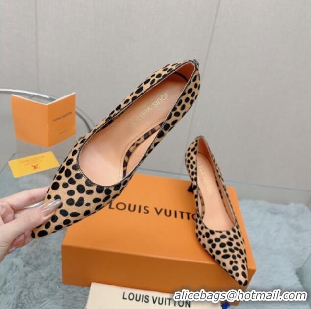 Expensive Louis Vuitton Blossom Pumps 7.5cm in Animal Print 121054