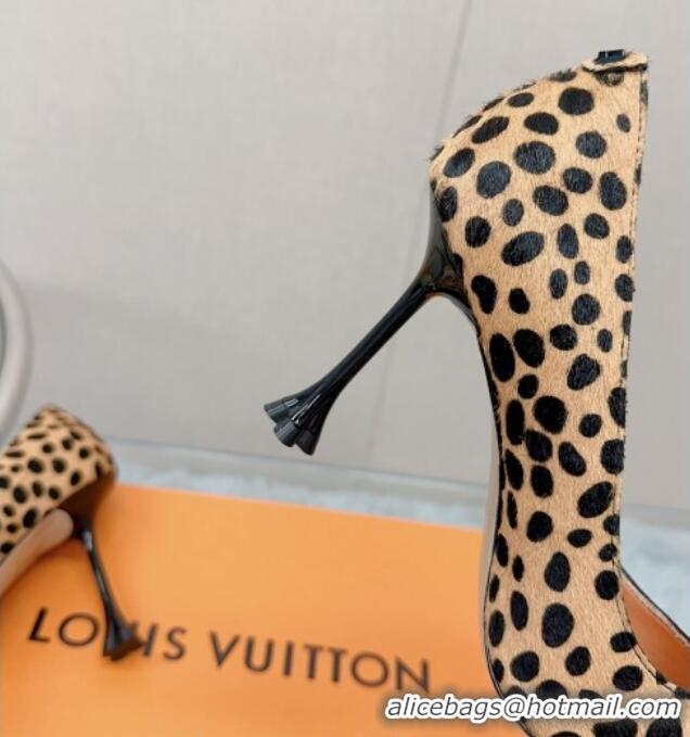 Best Quality Louis Vuitton Blossom Pumps 9.5cm in Animal Print with Bow 121055