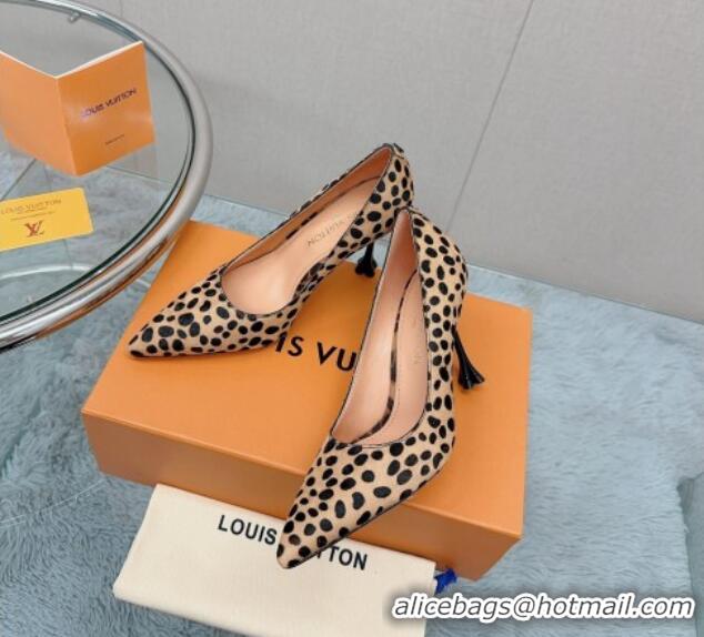 Best Quality Louis Vuitton Blossom Pumps 9.5cm in Animal Print with Bow 121055