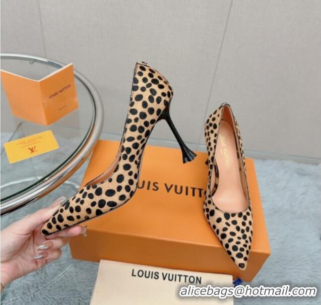 Best Quality Louis Vuitton Blossom Pumps 9.5cm in Animal Print with Bow 121055