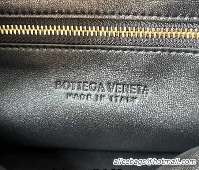 Good Quality Bottega Veneta Small Hop Hobo Bag Intrecciato Calf Leather 763966 Black 2023