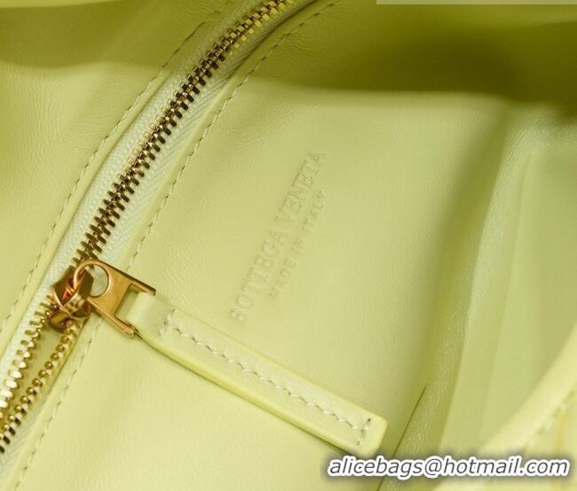 Famous Brand Bottega Veneta Large Hop Hobo Bag Intrecciato Calf Leather 763970 Camomile Yellow 2023