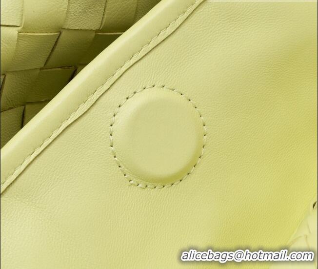 Famous Brand Bottega Veneta Large Hop Hobo Bag Intrecciato Calf Leather 763970 Camomile Yellow 2023