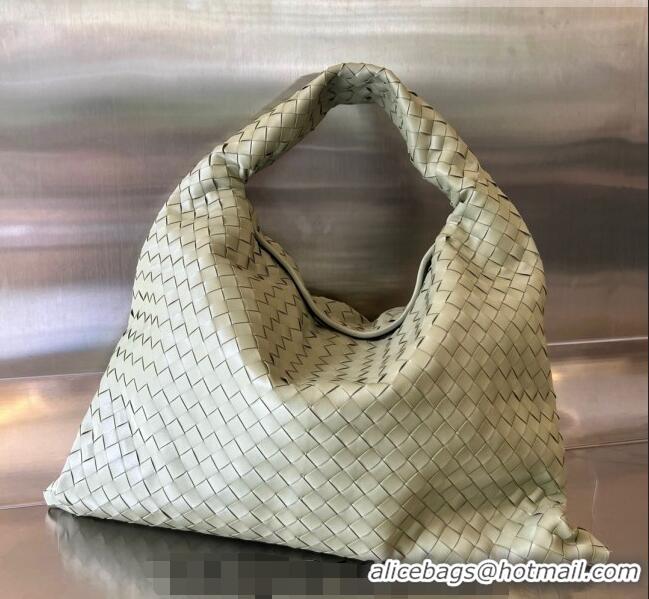 Promotional Bottega Veneta Large Hop Hobo Bag Intrecciato Calf Leather 763970 Travetine Green 2023