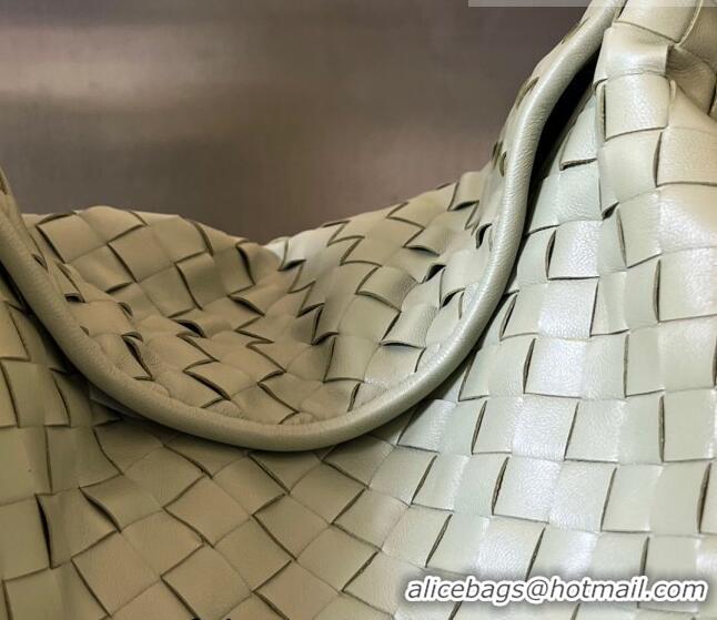 Promotional Bottega Veneta Large Hop Hobo Bag Intrecciato Calf Leather 763970 Travetine Green 2023