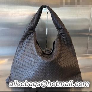 Top Quality Bottega Veneta Large Hop Hobo Bag Intrecciato Calf Leather 763970 Fondant Brown 2023