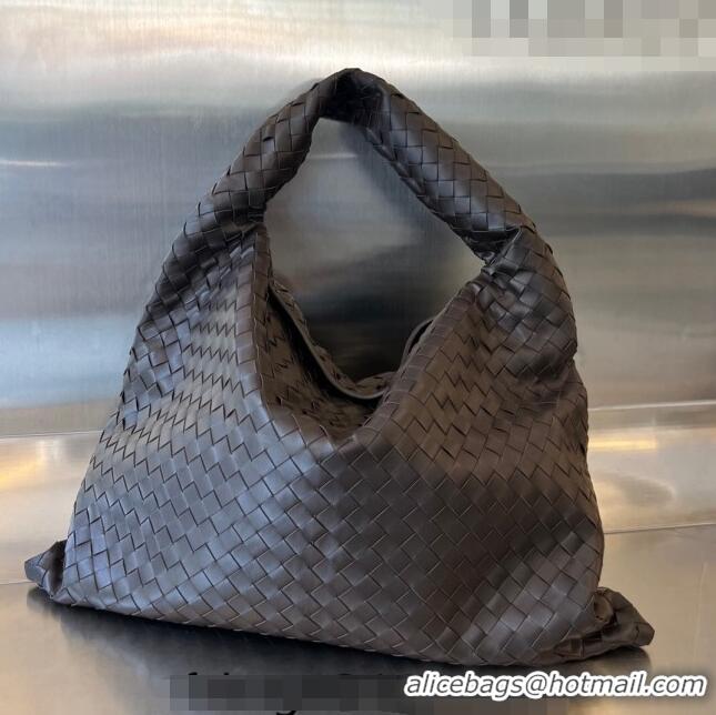 Top Quality Bottega Veneta Large Hop Hobo Bag Intrecciato Calf Leather 763970 Fondant Brown 2023