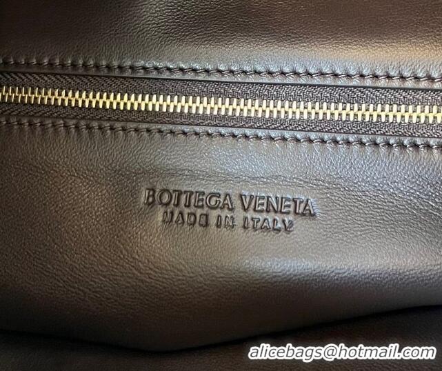 Top Quality Bottega Veneta Large Hop Hobo Bag Intrecciato Calf Leather 763970 Fondant Brown 2023