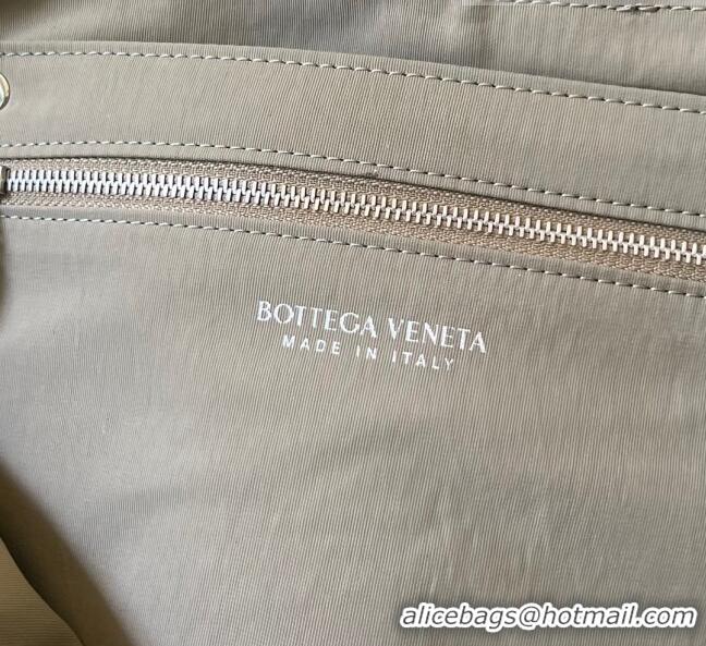 Reasonable Price Bottega Veneta Men's Pillow Cassette Bag in Intreccio Puffy Fabric 743623 Light Grey 2023