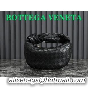 Good Taste Bottega Veneta Mini Jodie Hobo Bag in Intrecciato Lambskin 651876 Black/Gold 2023