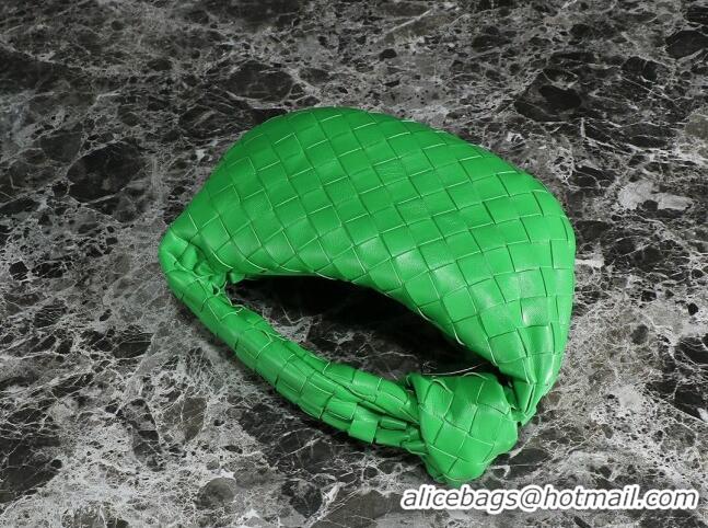 Super Quality Bottega Veneta Mini Jodie Hobo Bag in Intrecciato Lambskin 651876 Green 2023