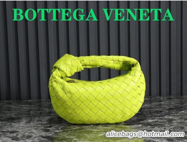 Most Popular Bottega Veneta Mini Jodie Hobo Bag in Intrecciato Lambskin 651876 Yellow 2023