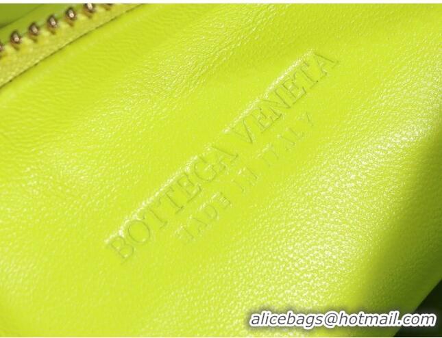 Most Popular Bottega Veneta Mini Jodie Hobo Bag in Intrecciato Lambskin 651876 Yellow 2023