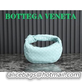 New Style Bottega Veneta Mini Jodie Hobo Bag in Intrecciato Lambskin 651876 Glacier Blue 2023