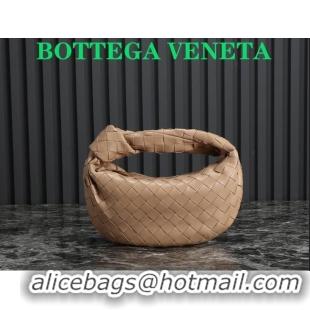 Super Quality Bottega Veneta Mini Jodie Hobo Bag in Intrecciato Lambskin 651876 Pale Brown 2023