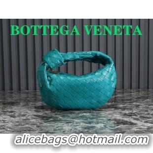 Top Quality Bottega Veneta Mini Jodie Hobo Bag in Intrecciato Lambskin 651876 Blue 2023