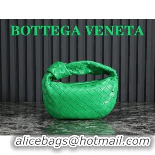 Shop Fashion Bottega Veneta Mini Jodie Hobo Bag in Intrecciato Lambskin 651876 Green 2023