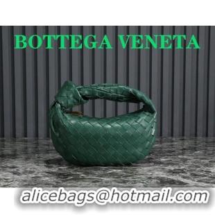 Super Quality Bottega Veneta Mini Jodie Hobo Bag in Intrecciato Lambskin 651876 Dark Green 2023