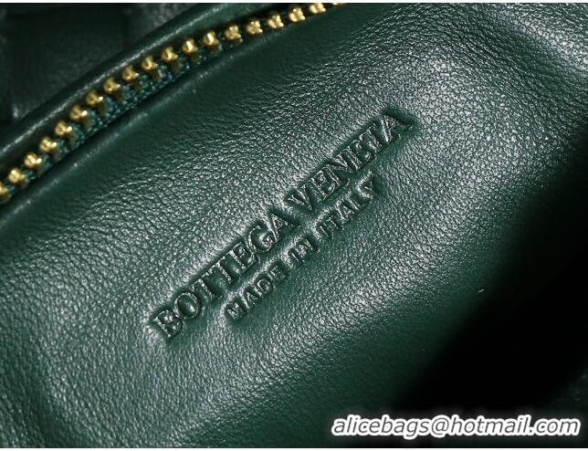 Super Quality Bottega Veneta Mini Jodie Hobo Bag in Intrecciato Lambskin 651876 Dark Green 2023