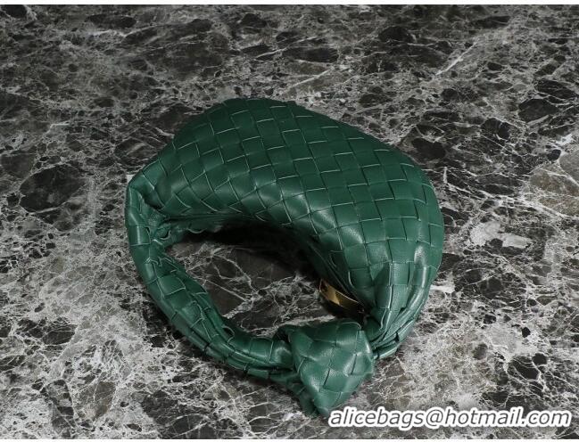 Super Quality Bottega Veneta Mini Jodie Hobo Bag in Intrecciato Lambskin 651876 Dark Green 2023