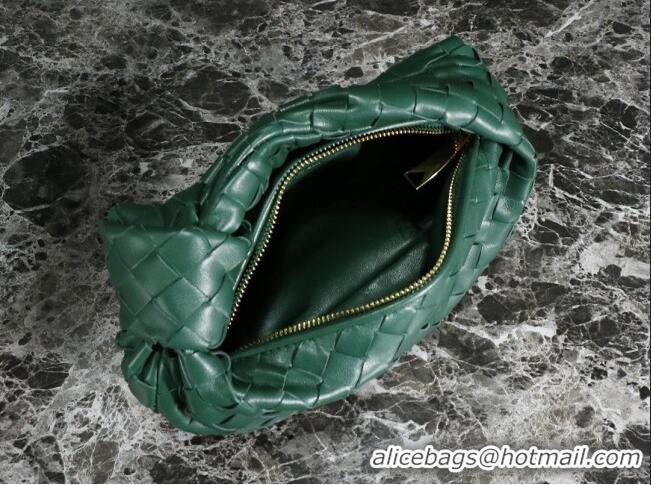 Super Quality Bottega Veneta Mini Jodie Hobo Bag in Intrecciato Lambskin 651876 Dark Green 2023