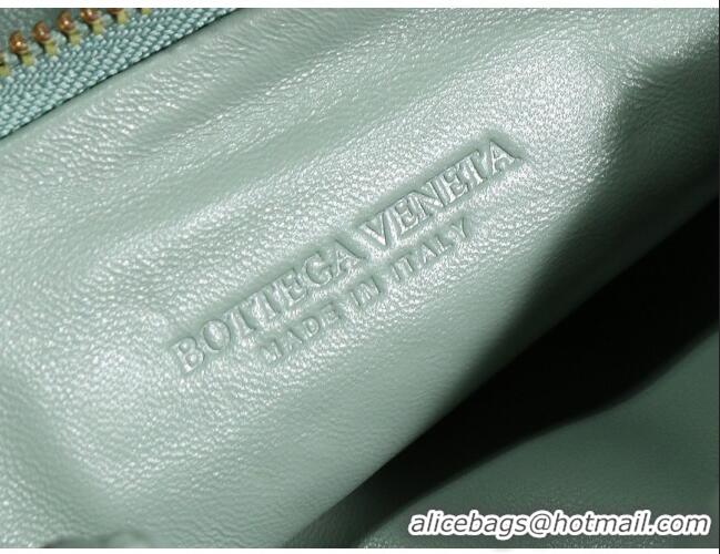 Top Quality Bottega Veneta Mini Jodie Hobo Bag in Intrecciato Lambskin 651876 Light Green 2023