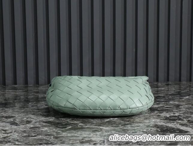 Top Quality Bottega Veneta Mini Jodie Hobo Bag in Intrecciato Lambskin 651876 Light Green 2023