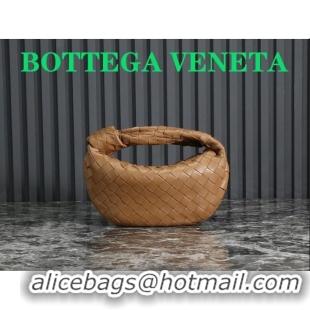 Super Quality Bottega Veneta Mini Jodie Hobo Bag in Intrecciato Lambskin 651876 Caramel Brown 2023